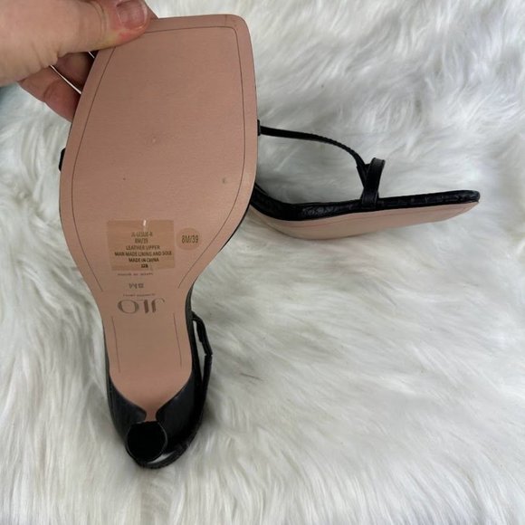 JLO Jennifer Lopez x REVOLVE Leslie Sandal in Black Croc - Picture 8 of 8